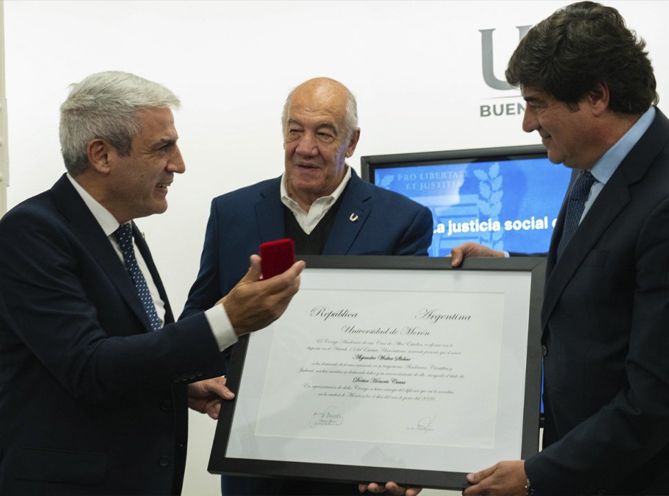 La Universidad de Morón entregó el doctorado honoris causa a Alejandro Slokar